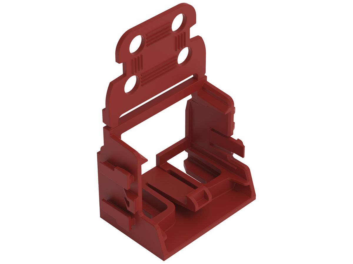 Befestigungsadapter WAGO 221 mit Zugentlastung 10L×4mm² Schraube rot