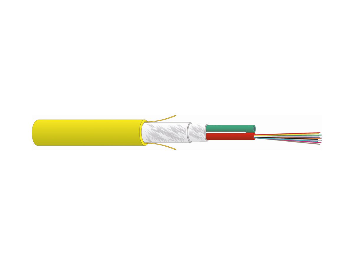 Kabel LWL Universal Dätwyler Dca 2×12 E9/125 G.652.D OS2 gelb