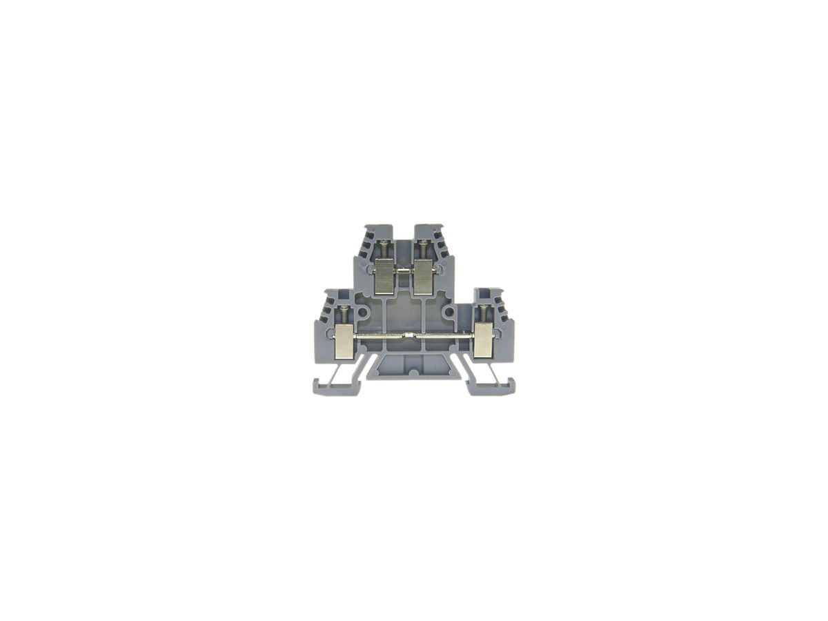 Durchgangs-Reihenklemme Woertz Ex 0.5…6mm² 41A 500V Schraubanschluss 2×2 TH35 gu