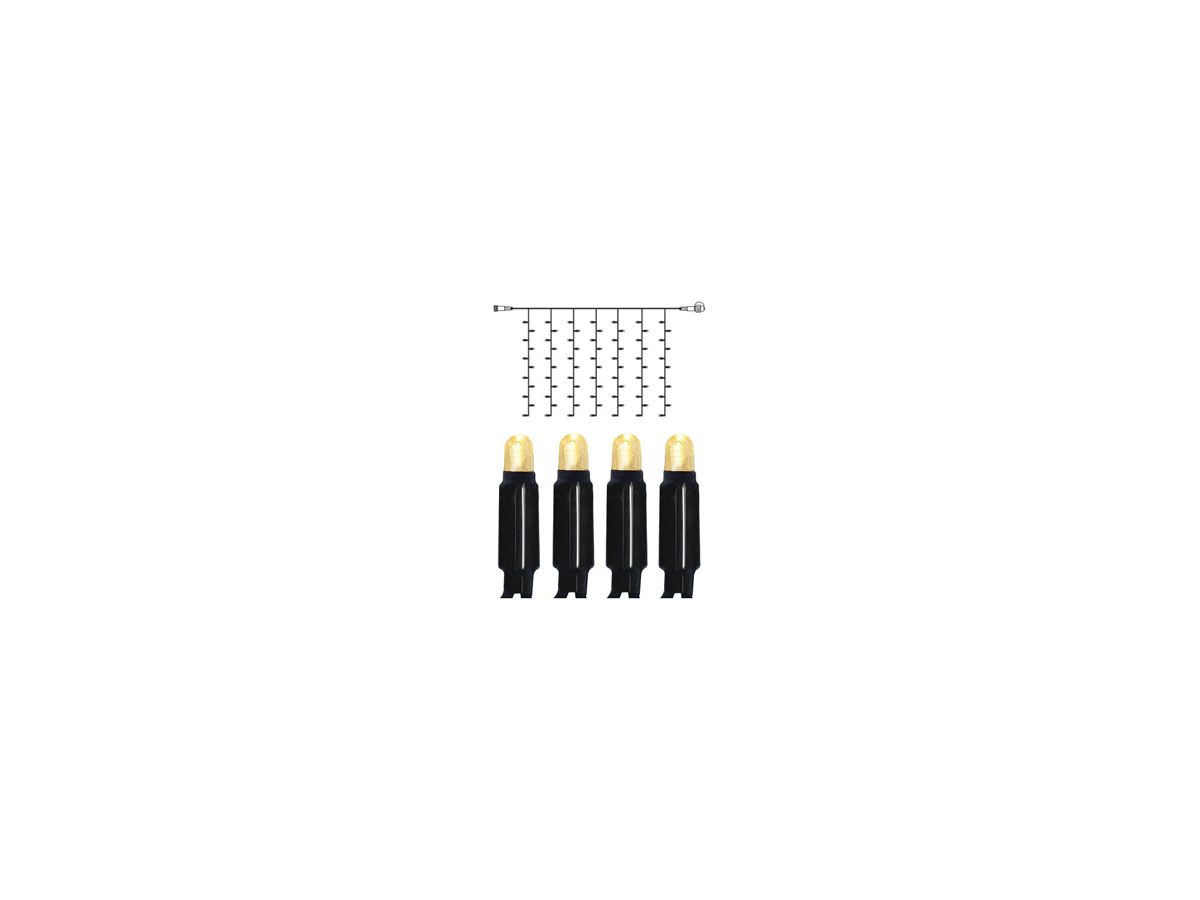 Lichtvorhang System 24 Extra, 1×1m, schwarz, 1W, 49 LED, warmweiss