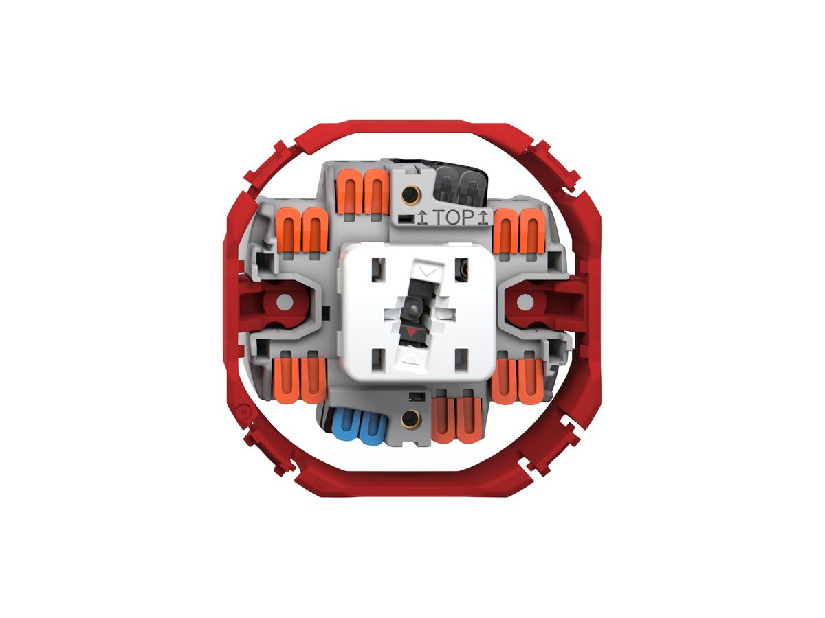 Leuchtdruckschalter Feller SNAPFIX® 6/1L Seitenlinse KS rot