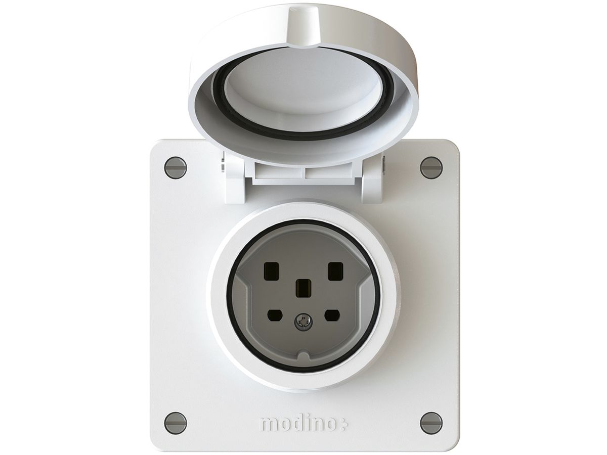 Steckdose MAX HAURI EXO 1×T25, IP55, weiss