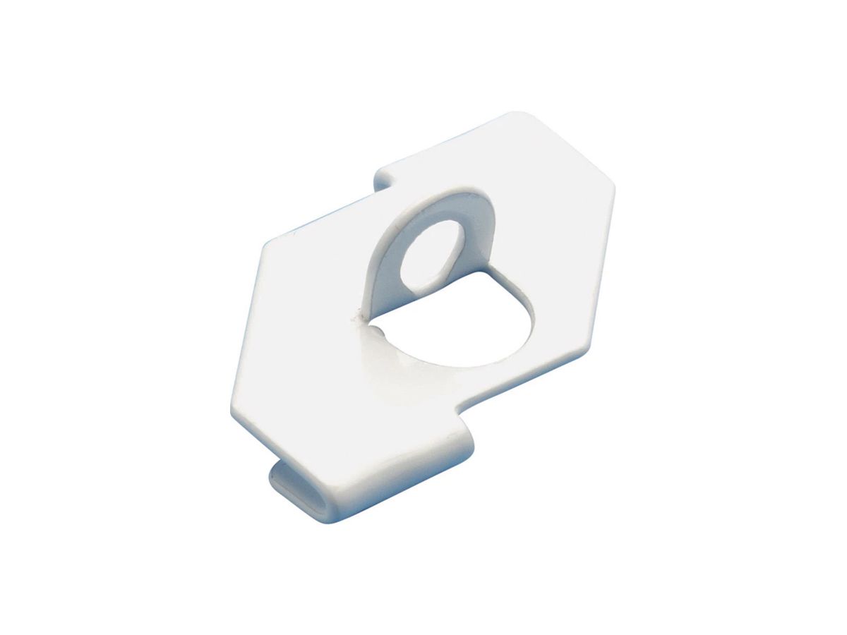 Drehklipp Caddy 4G24H, Öse vertikal Ø5.8mm Flansch 24×1.5mm, lackiert weiss