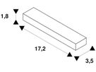 Längsverbinder SLV für 1-Phasen Stromschiene, mit Einspeisung weiss