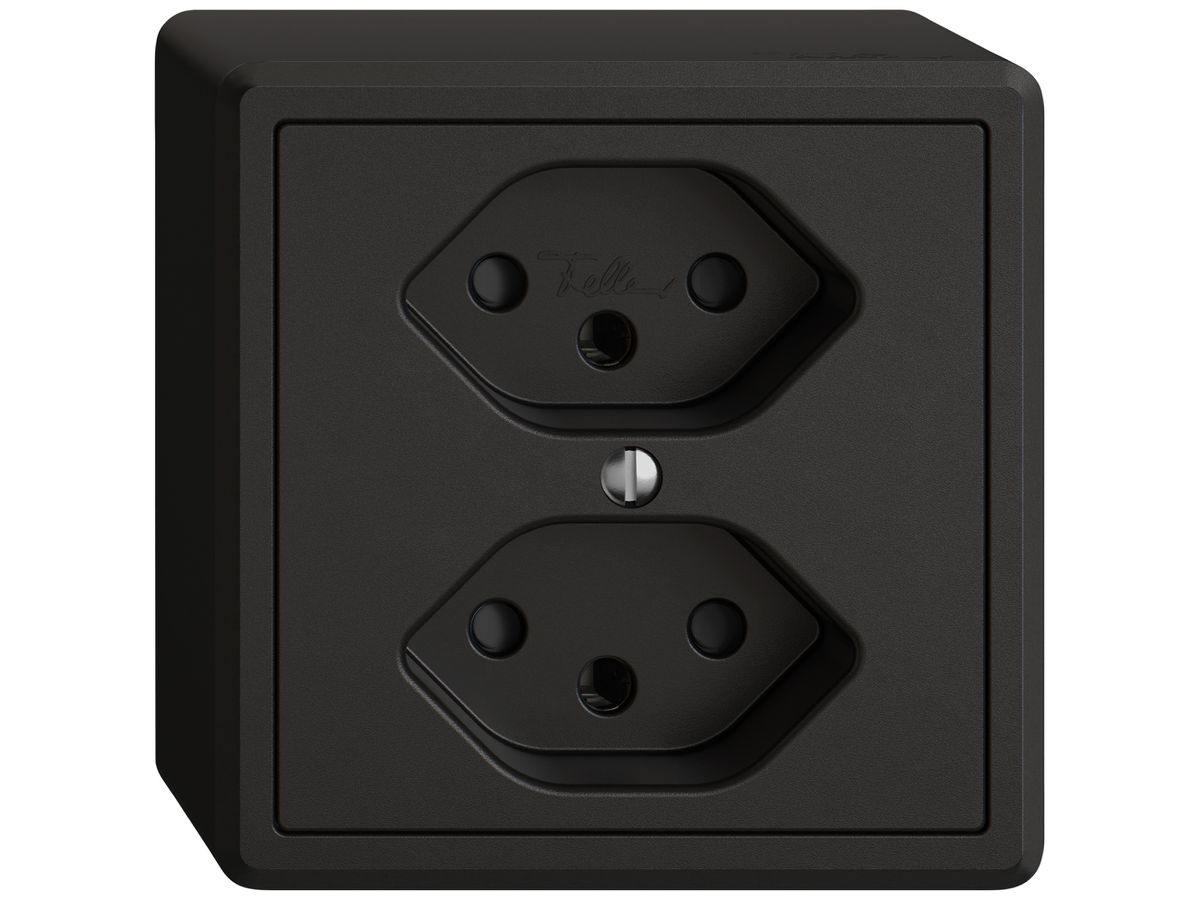AP-Steckdose EDIZIO.liv SNAPFIX® 2×T13 mit Shutter sz