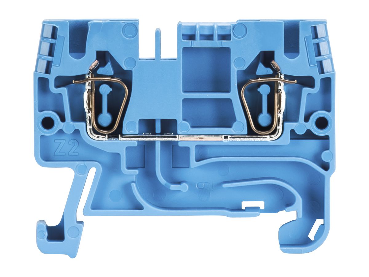 Durchgangs-Reihenklemme WKFN 0.13…4mm² 24A 800V 2×Federz.1 Et.Hutsch.TH35 hbl