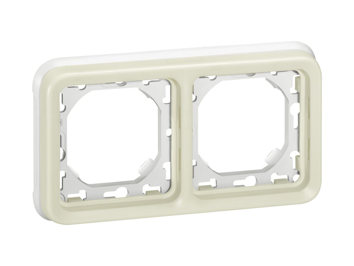 UP-Montageplatte PLEXO 1×2 weiss