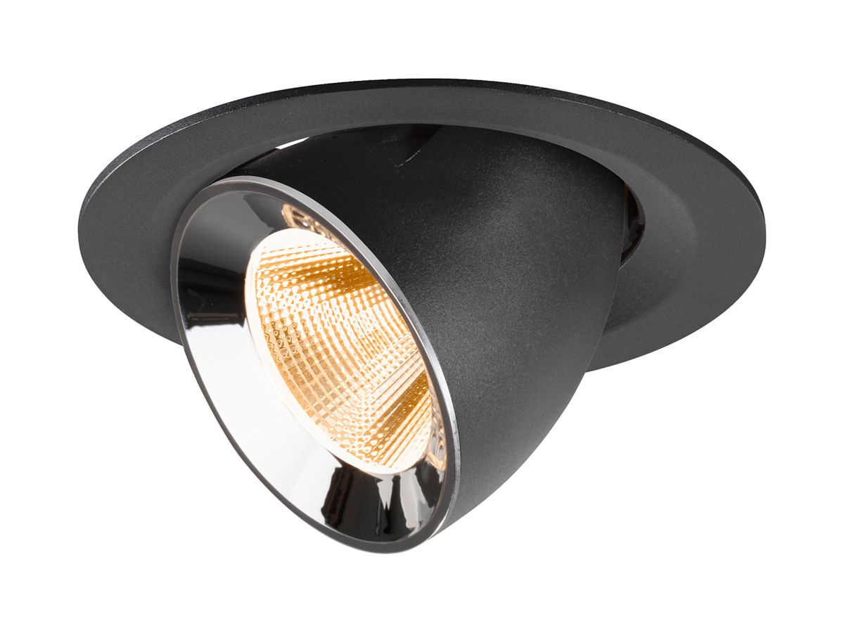 LED-Downlight SLV NUMINOS GIMBLE M 12W 1700lm 2700K NB DALI Ø120 sz/cr