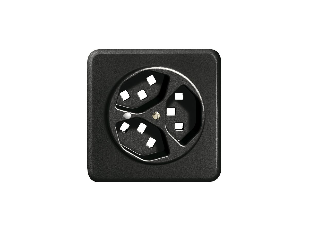 UP-Frontset FH 3×T23 schwarz 86×86mm mit Linse
