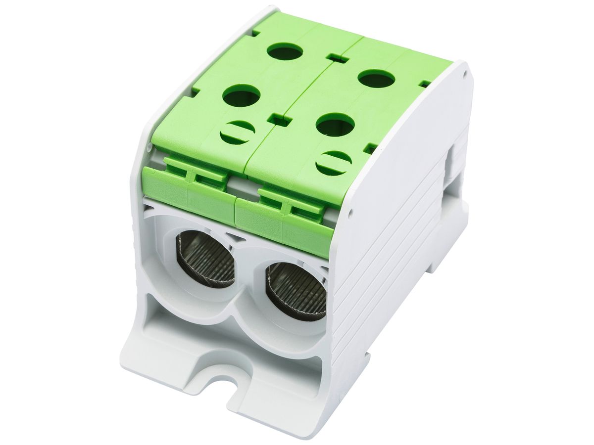 Verteilerblock Bals RKA 95 1P 200A 2×Eingang 2×Ausgang 10…95mm² grün