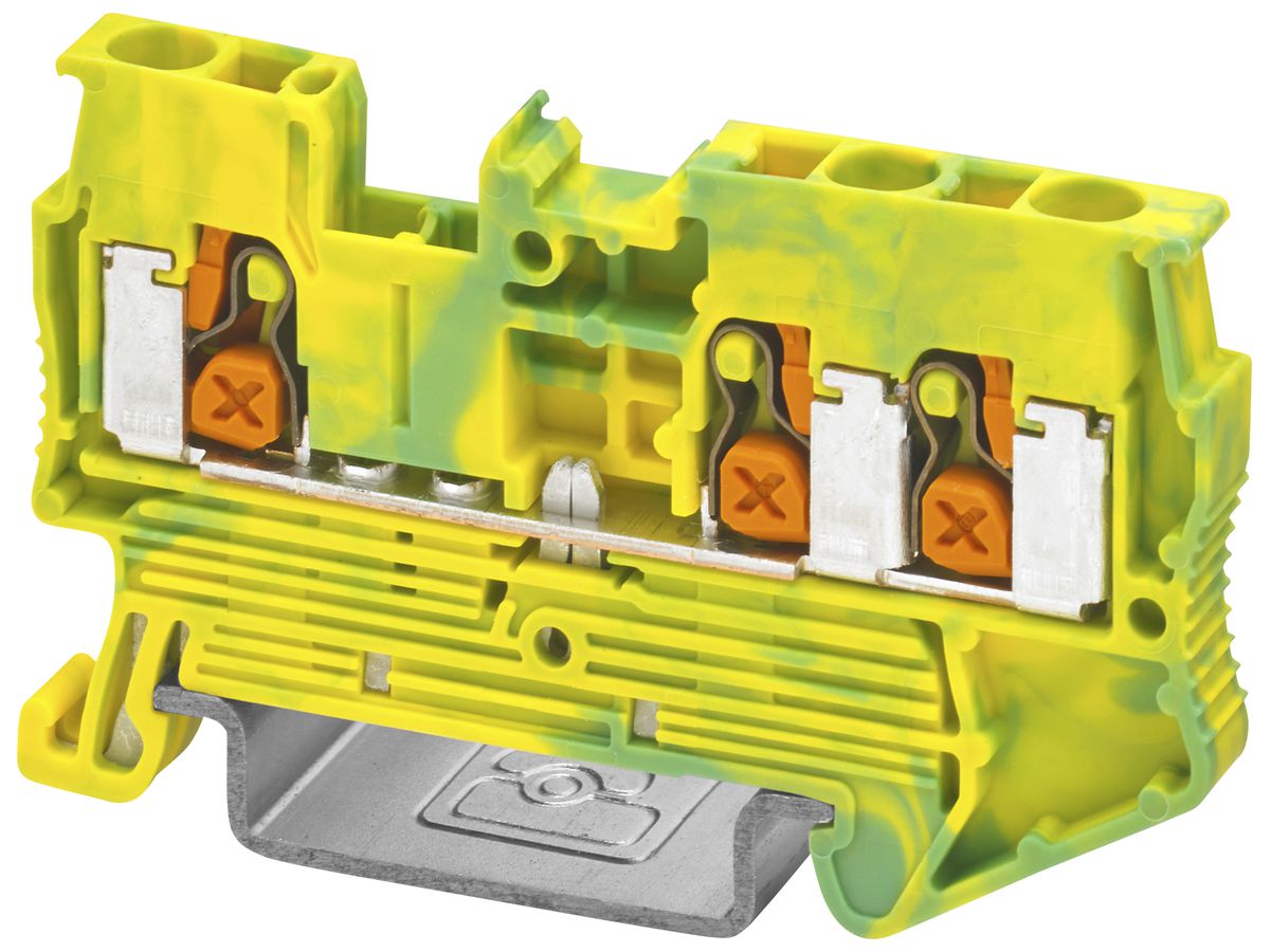 Schutzleiter-Reihenklemme PX XT 2,5-TWIN-PE 4mm² 3×1 TH35 gn/gb