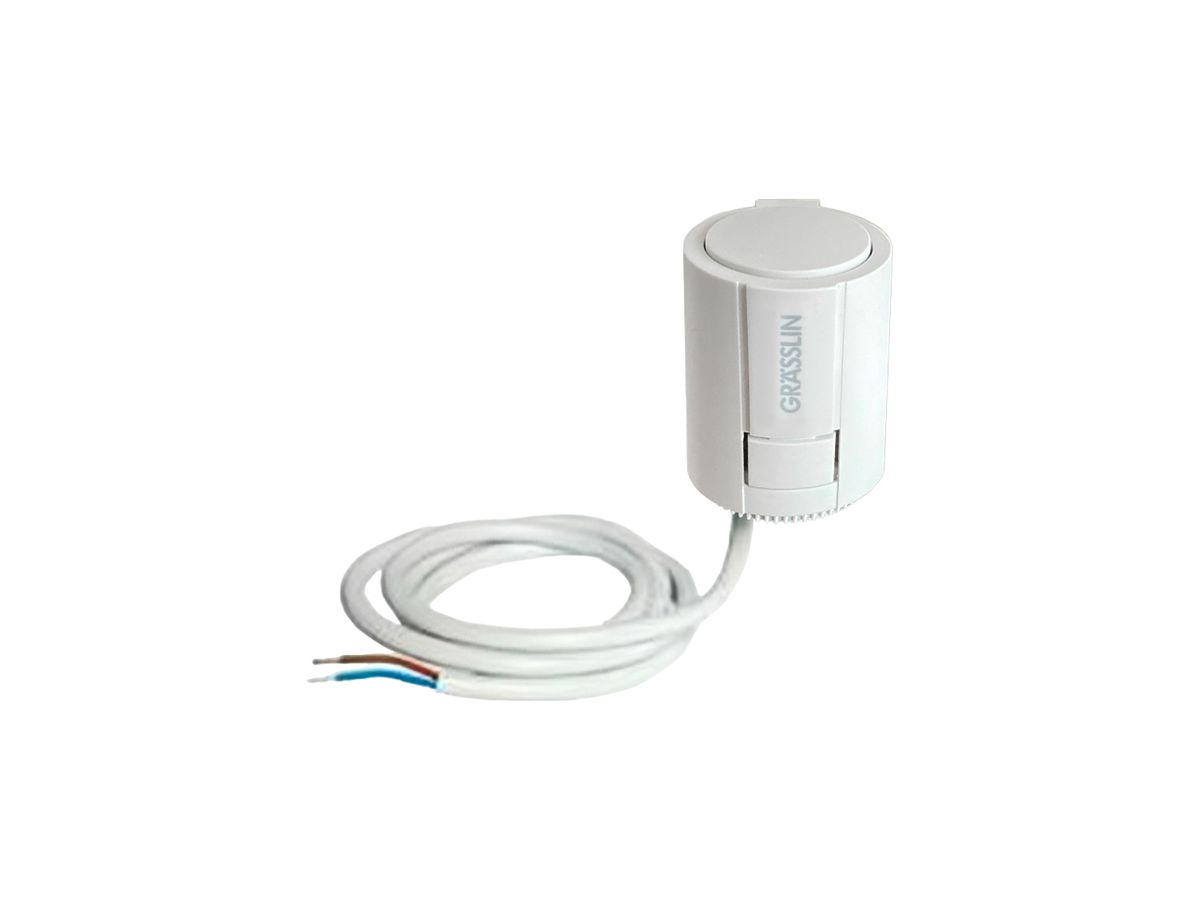 Stellantrieb Grässlin thermio valve 230VAC 50Hz NC 180s IP54 inkl. Ventiladapter