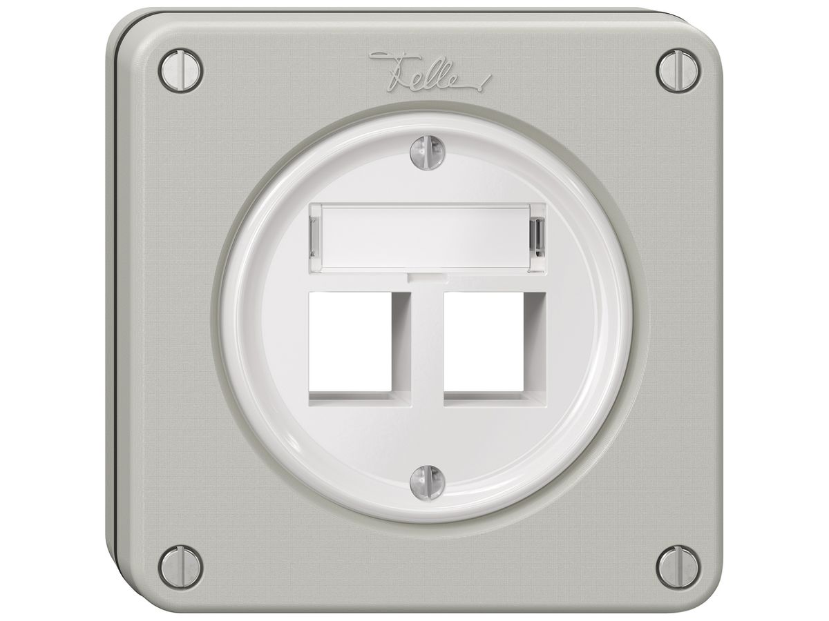 UP-Montageset NEVO Keystone SNAPFIX® für 2 Buchsen 87×87mm lgu