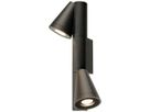 Wandleuchte SLV T-TUBE GU10 2×10W IP65 DIM 433×180mm schwarz