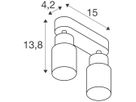 Spot SLV PURI 2.0 Tube CW GU10 2×6W DIM 150×42×138mm schwarz