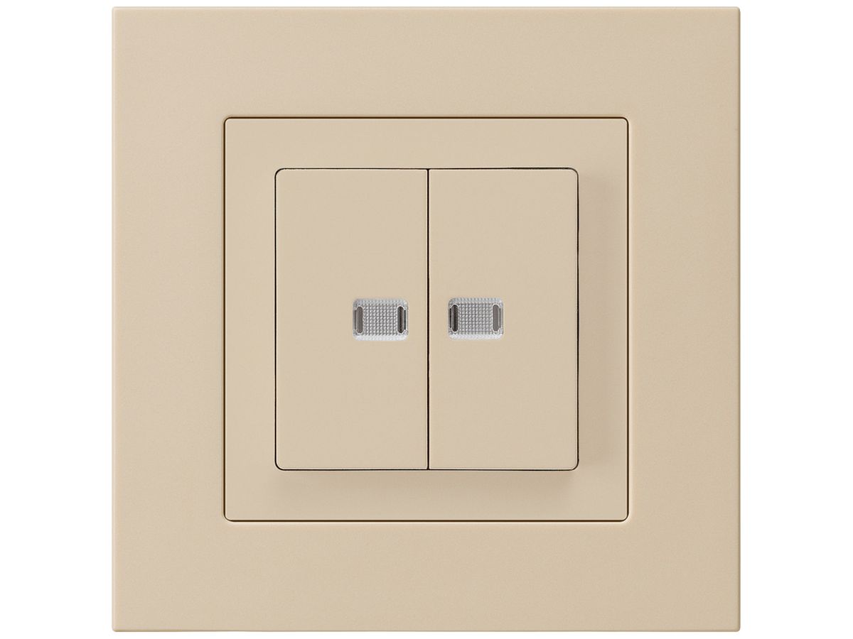 UP-Leuchtdruckschalter kallysto.pro 1/3+3/1 mit 2 Linsen beige