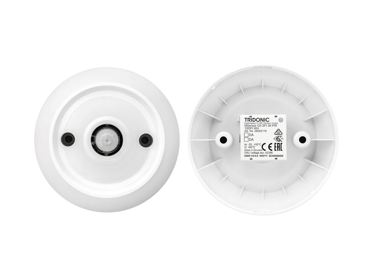AP-Gehäuse ACU 031 IP20 WH für DALI-MSensor G3 SFI 30 PIR 10DPI Ø96.3×36.6 weiss