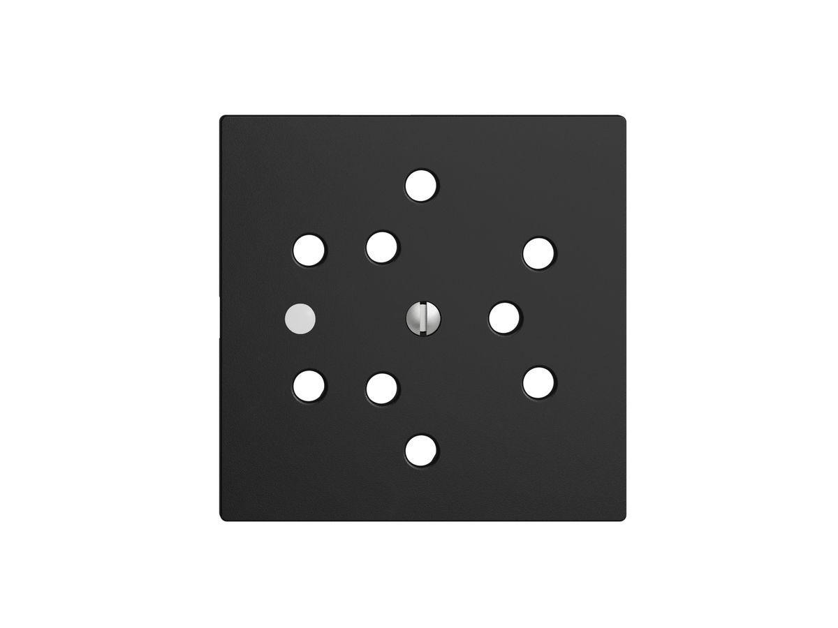 Frontset EDIZIOdue schwarz, 60×60mm 3×T12 mit Linse