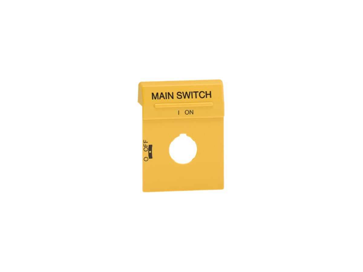 Beschriftungsschild gelb für Griff für OH 1+OH 3 Main Switch