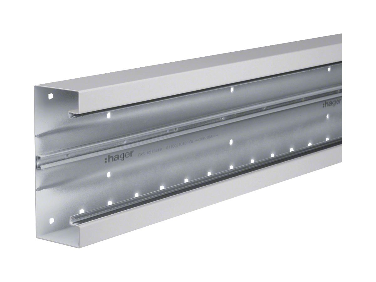 Brüstungskanal tehalit BRS 170×65×2000mm Oberteil 120 Stahl hellgrau