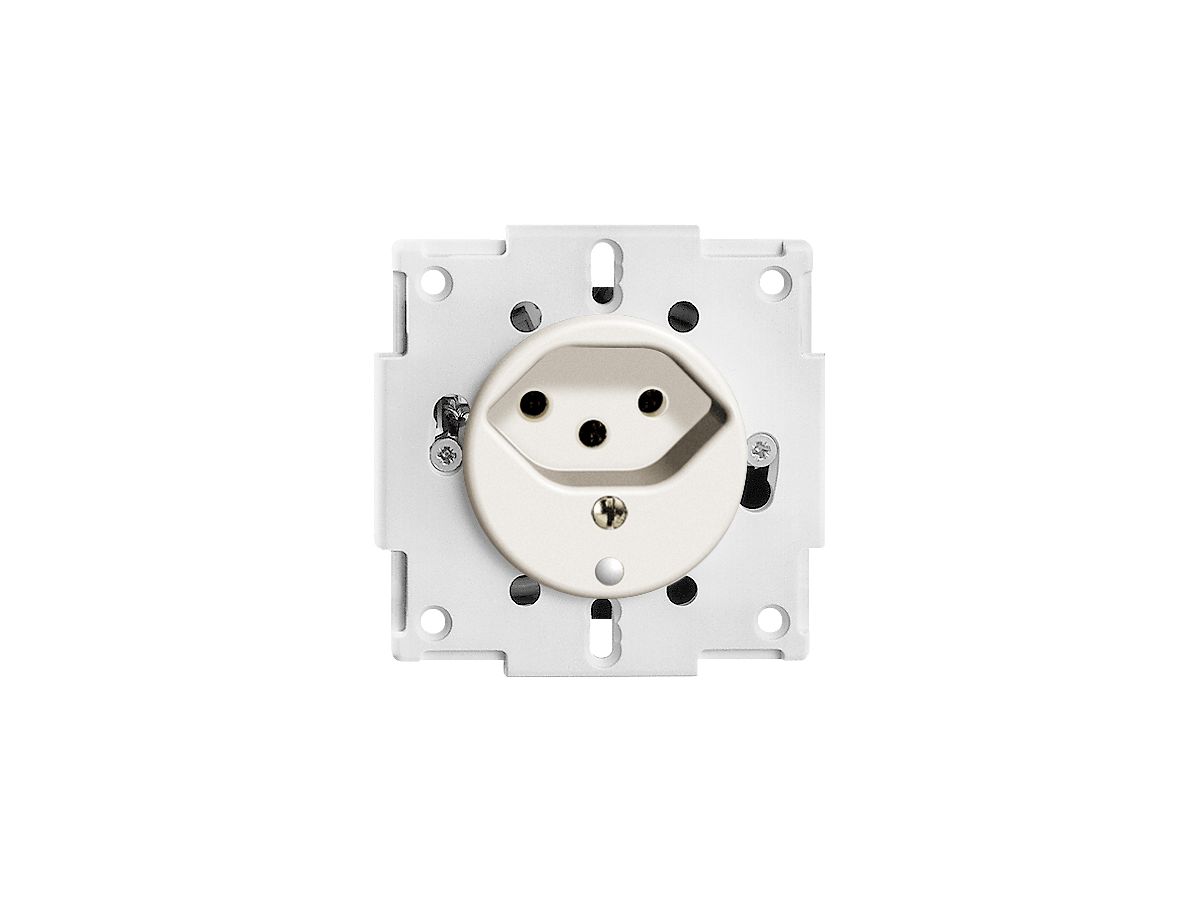 EB-Steckdose FH T13 weiss mit LED grün