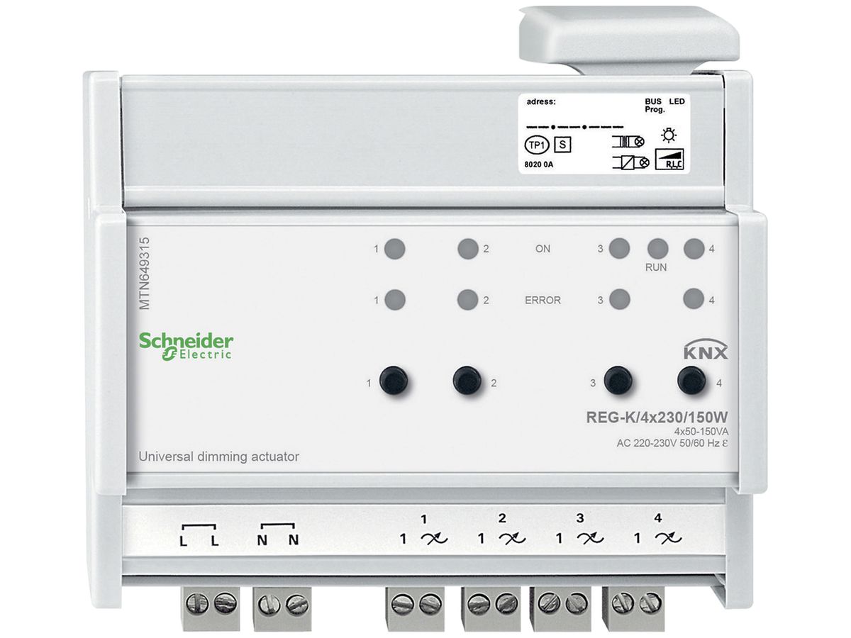 REG-Universal-Dimmaktor KNX Schneider Electric 4×230V, MTN649315