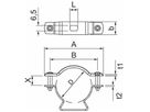 Rohr-/Kabelschelle Bettermann, mit Schraubenloch, Ø14…17mm, V4A, 1.4571