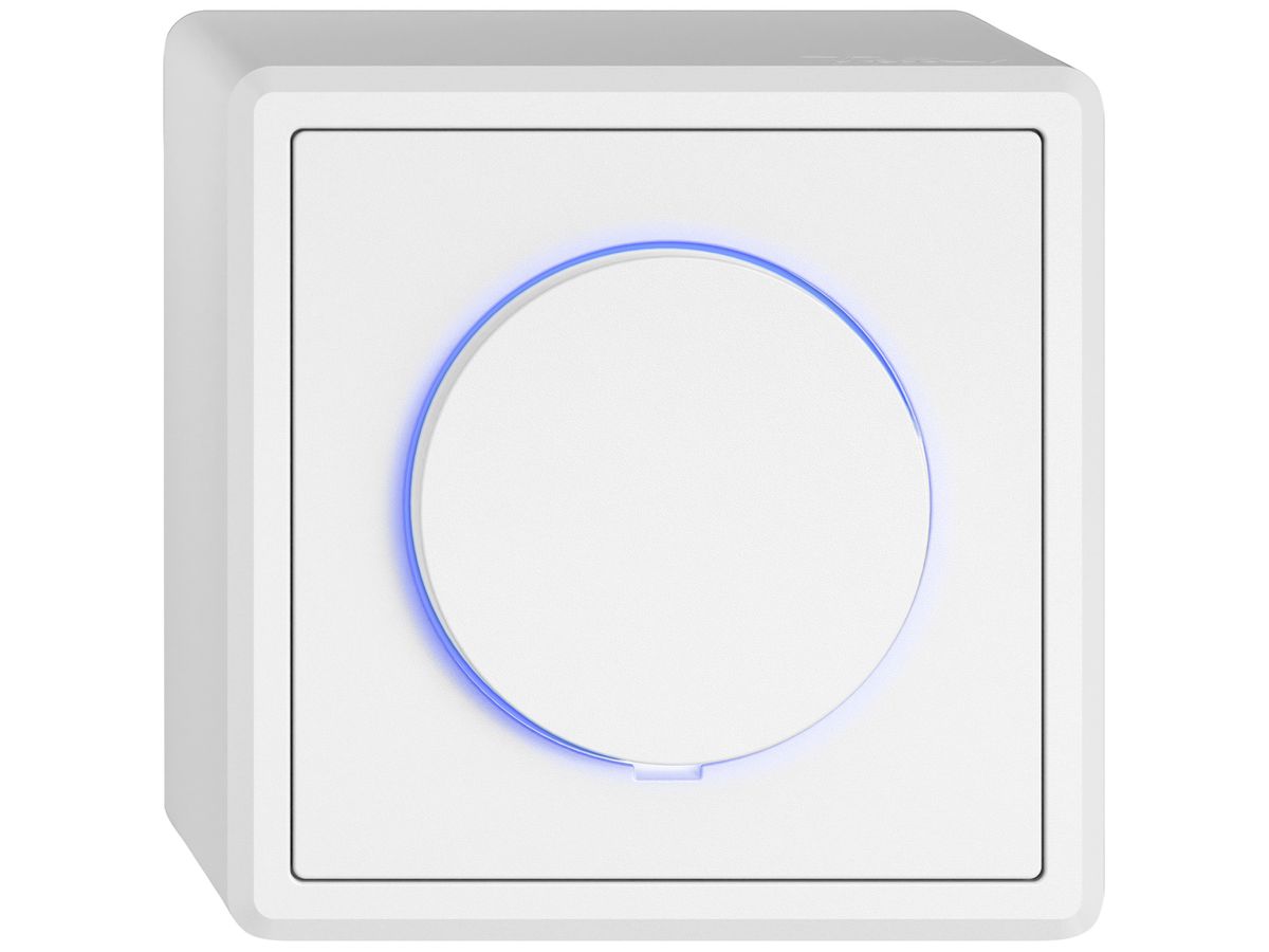 AP-Dimmer EDIZIO.liv SNAPFIX® bel.bl Phasenabschnitt 20…300W/20…300VA ws