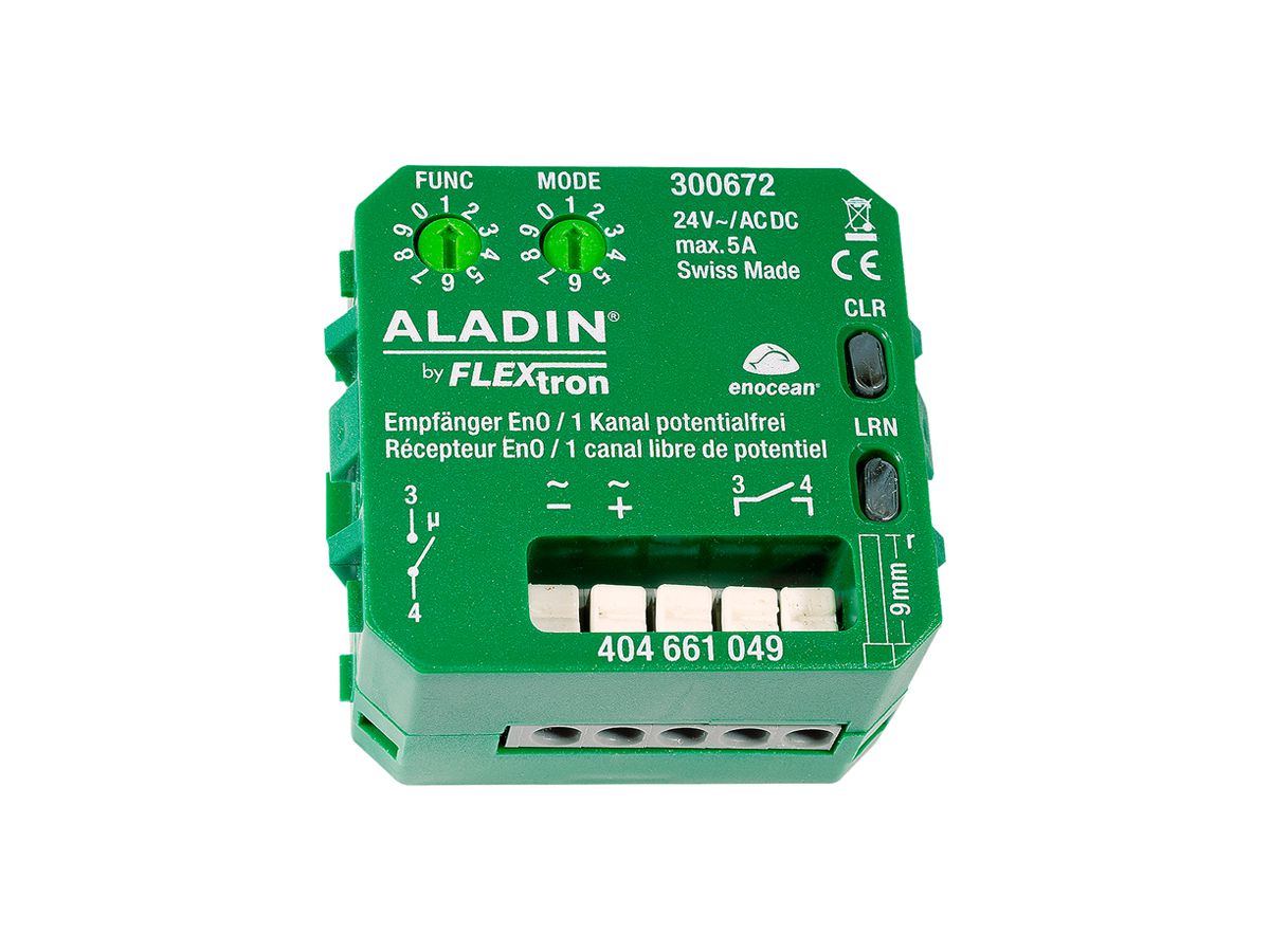 EB-RF-Schaltaktor ALADIN EnO 1-Kanal Multifunktion 24V/5A