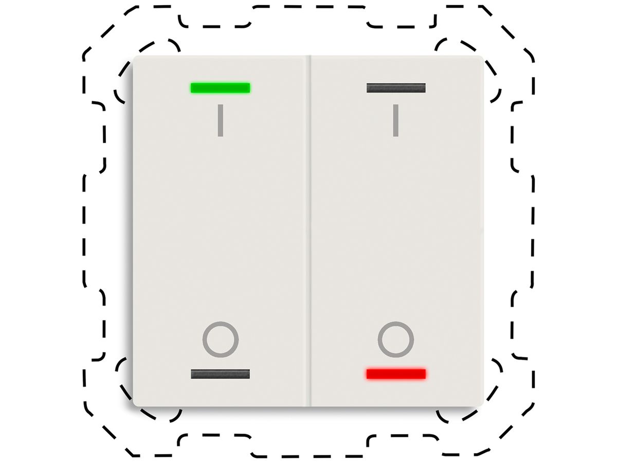 EB-Taster KNX RGBW MDT BE-TAL600211.B1 2T/4B weiss matt "I/O"