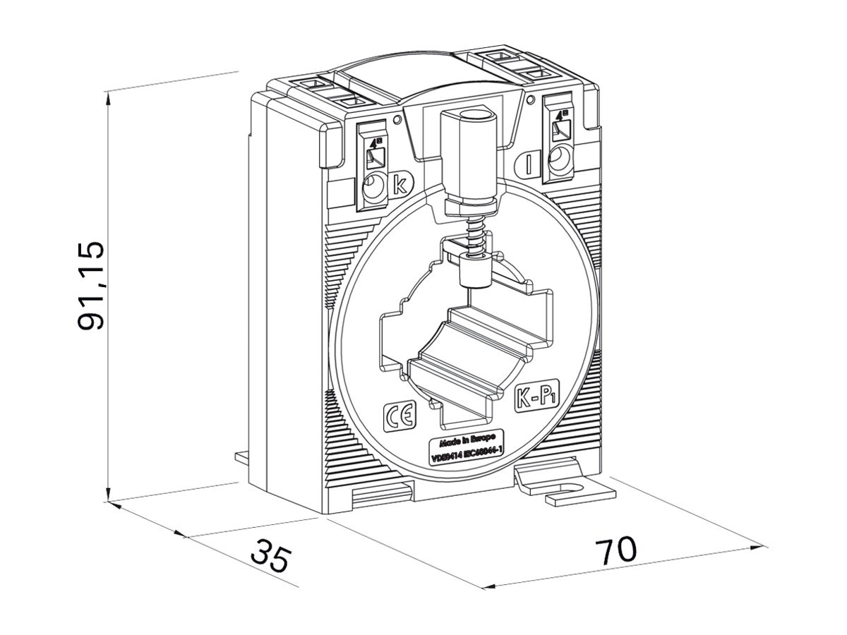 Aufsteck-Stromwandler WAGO 400A/5A