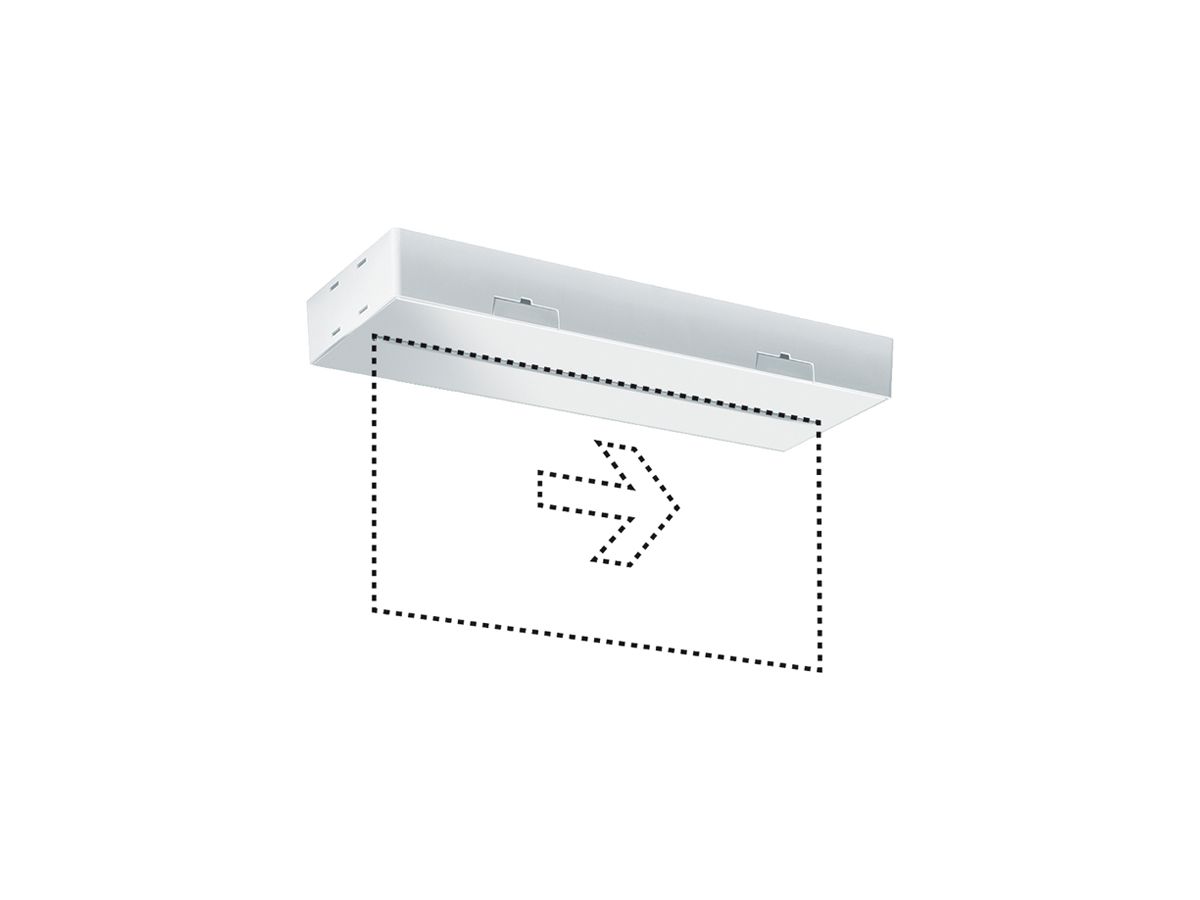 Notleuchte ESYLUX SLX 24 LEDi Display 24…230V, weiss