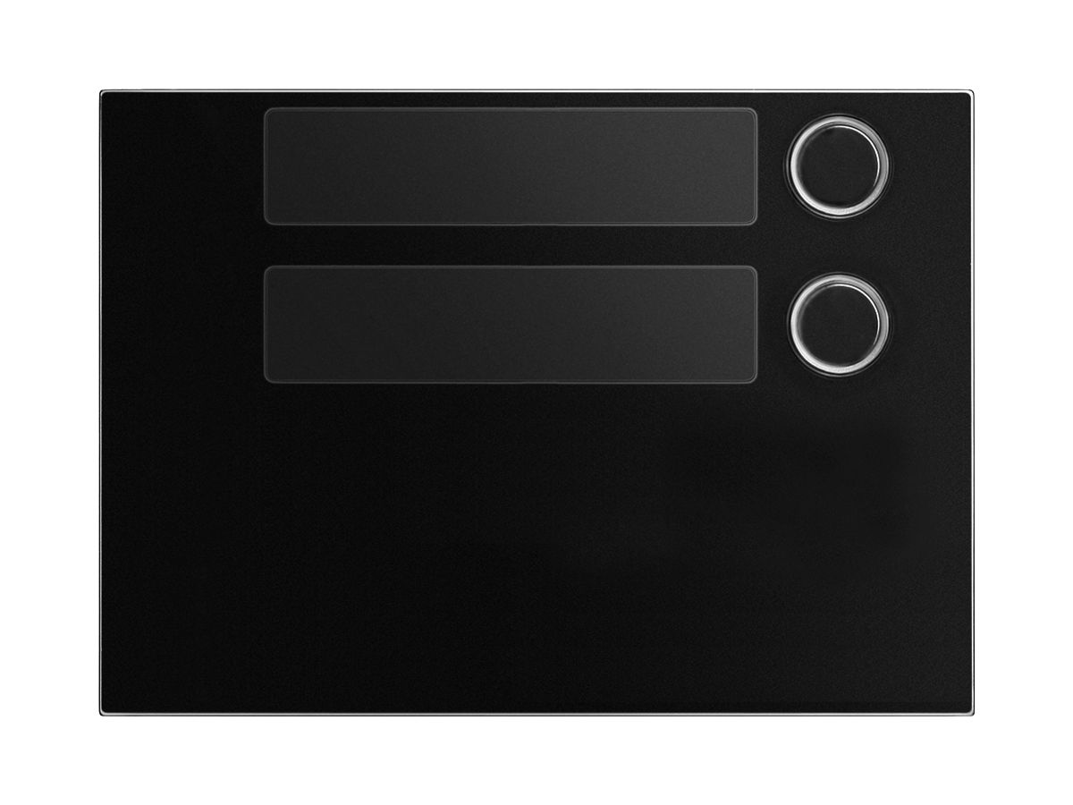 Frontplatte für Ruftastenmodul Urmet Alpha, 2×Taste, IP55, schwarz