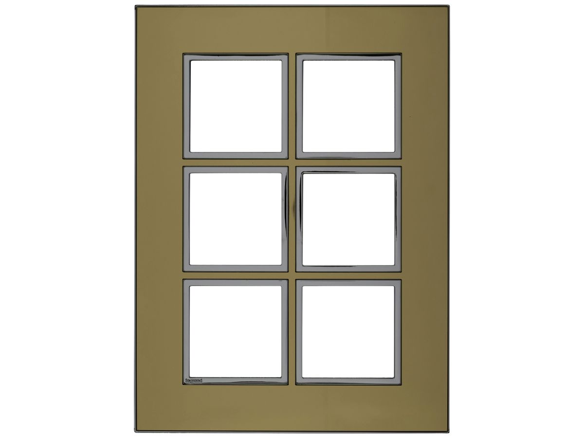 UP-Kopfzeile Legrand Arteor 3×2 vertikal 157×213mm Gold reflective
