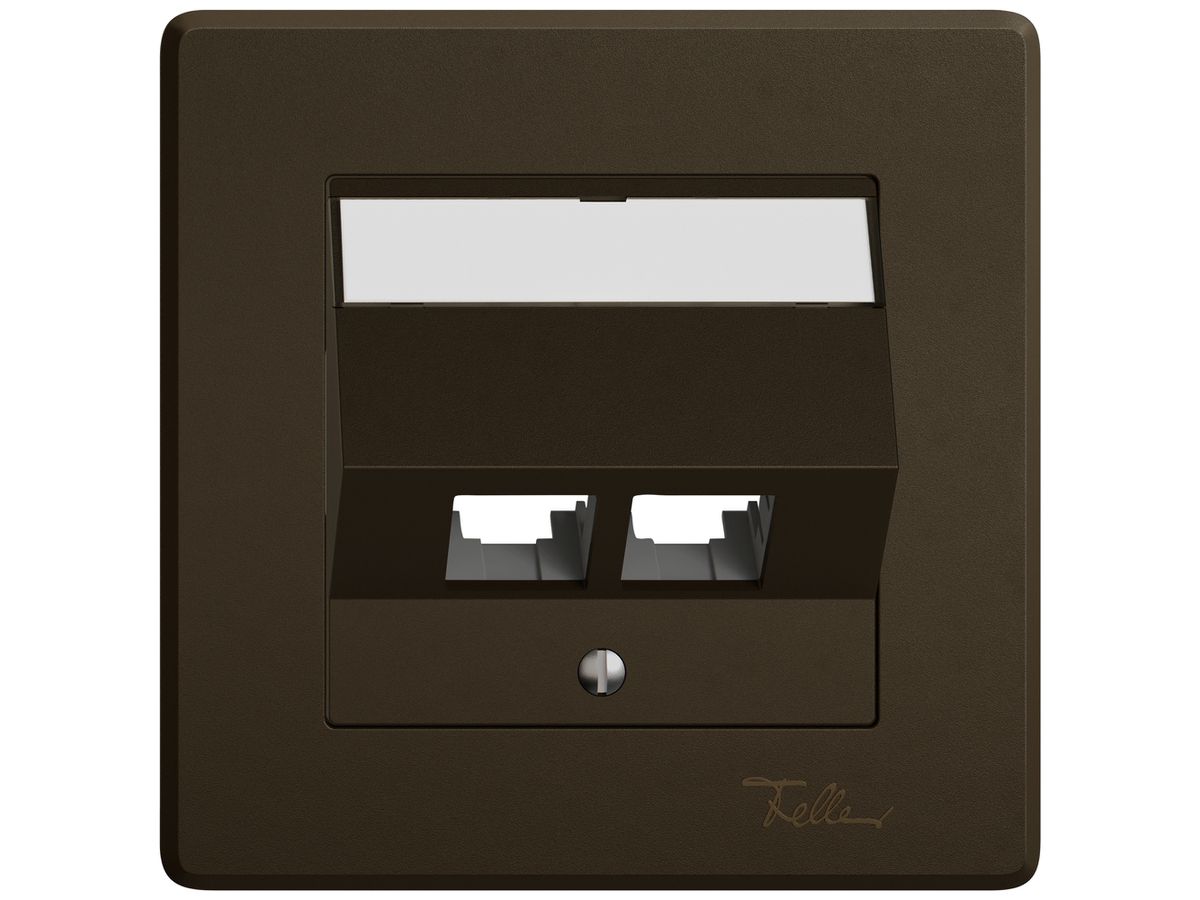 UP-Montageset EDIZIO.liv EASYNET S-One SNAPFIX® schräg 2×RJ45 br