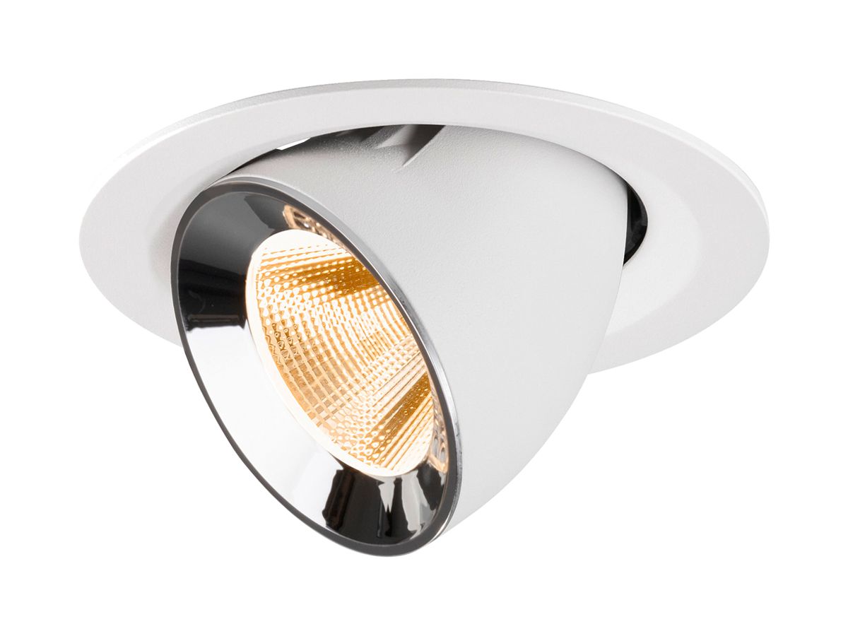LED-Downlight SLV NUMINOS GIMBLE M 12W 1700lm 2700K NB DALI Ø120 ws/cr