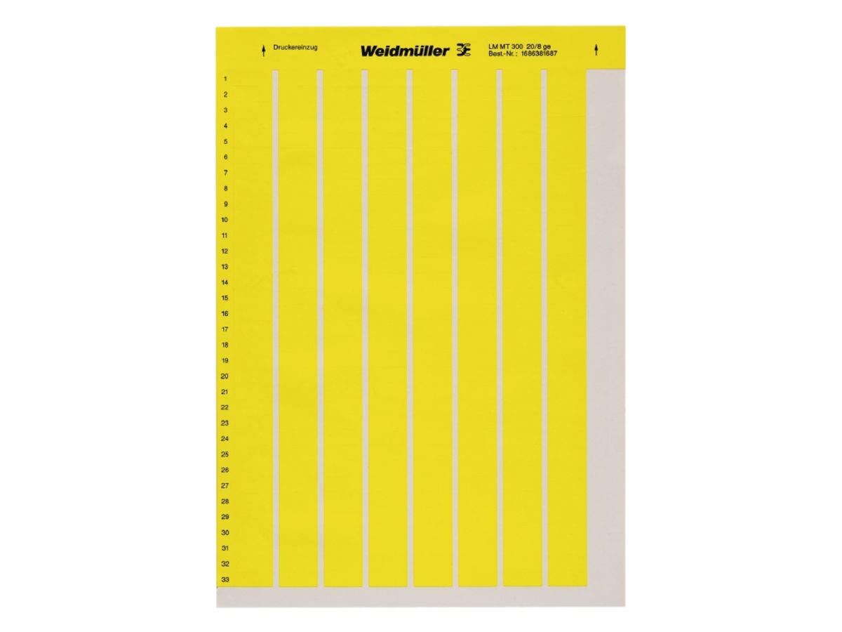 Gerätemarkier-Etikette Weidmüller LaserMark MT300 selbstklebend 20.3×8mm gelb