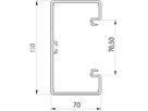 Grundprofil Bettermann GKH 70×130mm halogenfrei reinweiss