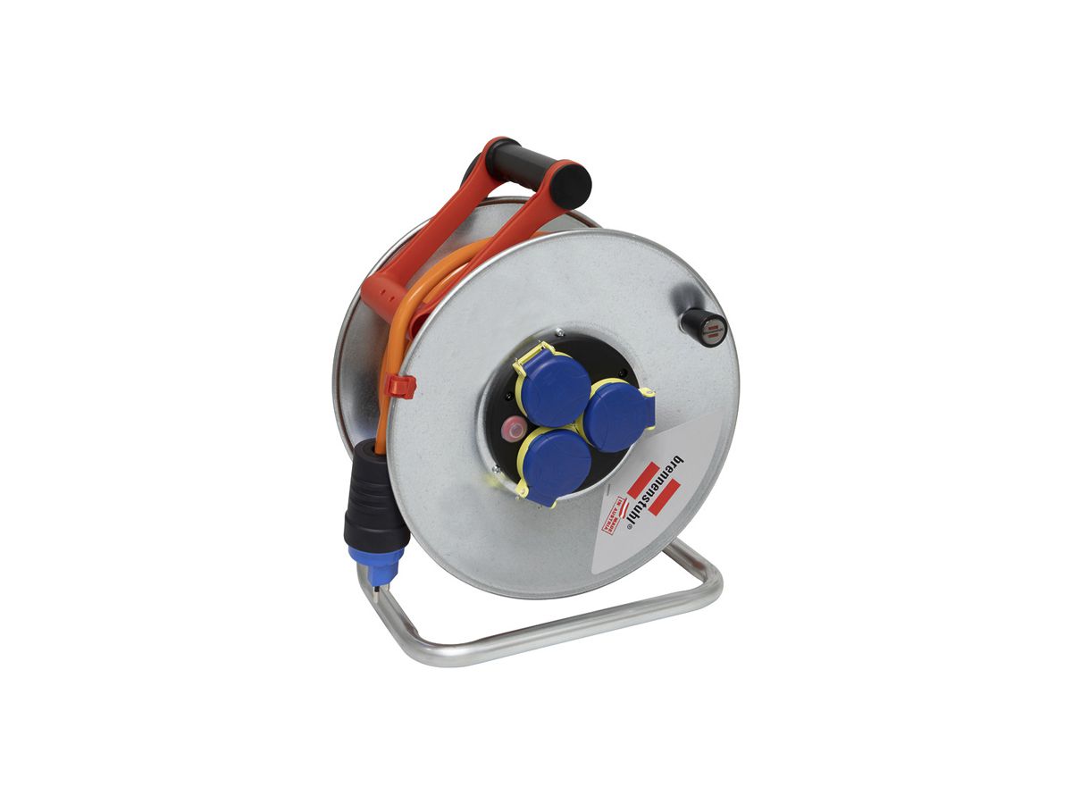 Kabelrolle Garant SK 290 Ø290mm 25m 3×2.5mm² 3×T13 Stahl grau IP55