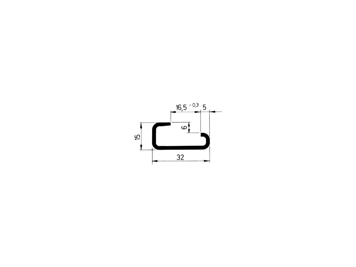 Schiene Anticorodal EN 50035-G32 L=2m