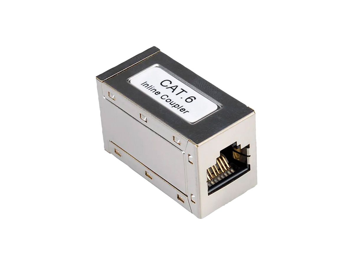 Kupplungsmodul ROLINE 2×RJ45 Buchse/Buchse CAT6 geschirmt Silber 25Stk