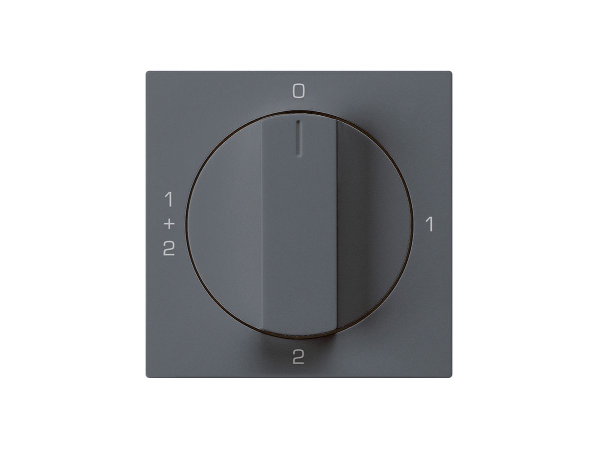 Frontset für Drehschalter S1 anthrazit 60×60mm kallysto 0-1-1+2-2