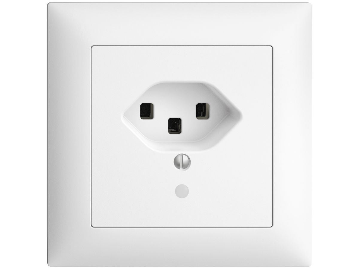 UP-Steckdose EDIZIOdue T23 16A weiss mit LED grün, Steckklemmen