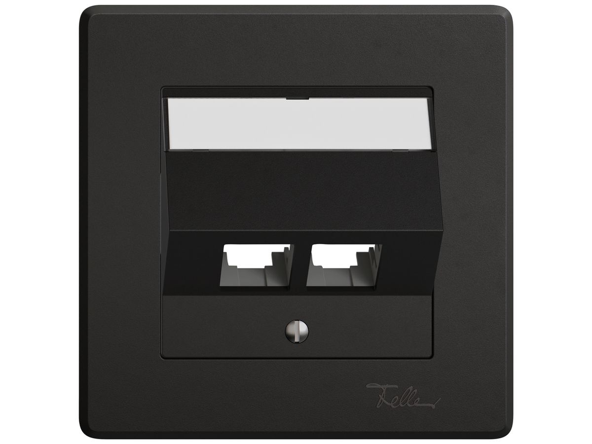 UP-Montageset EDIZIO.liv EASYNET S-One SNAPFIX® schräg 2×RJ45 sz