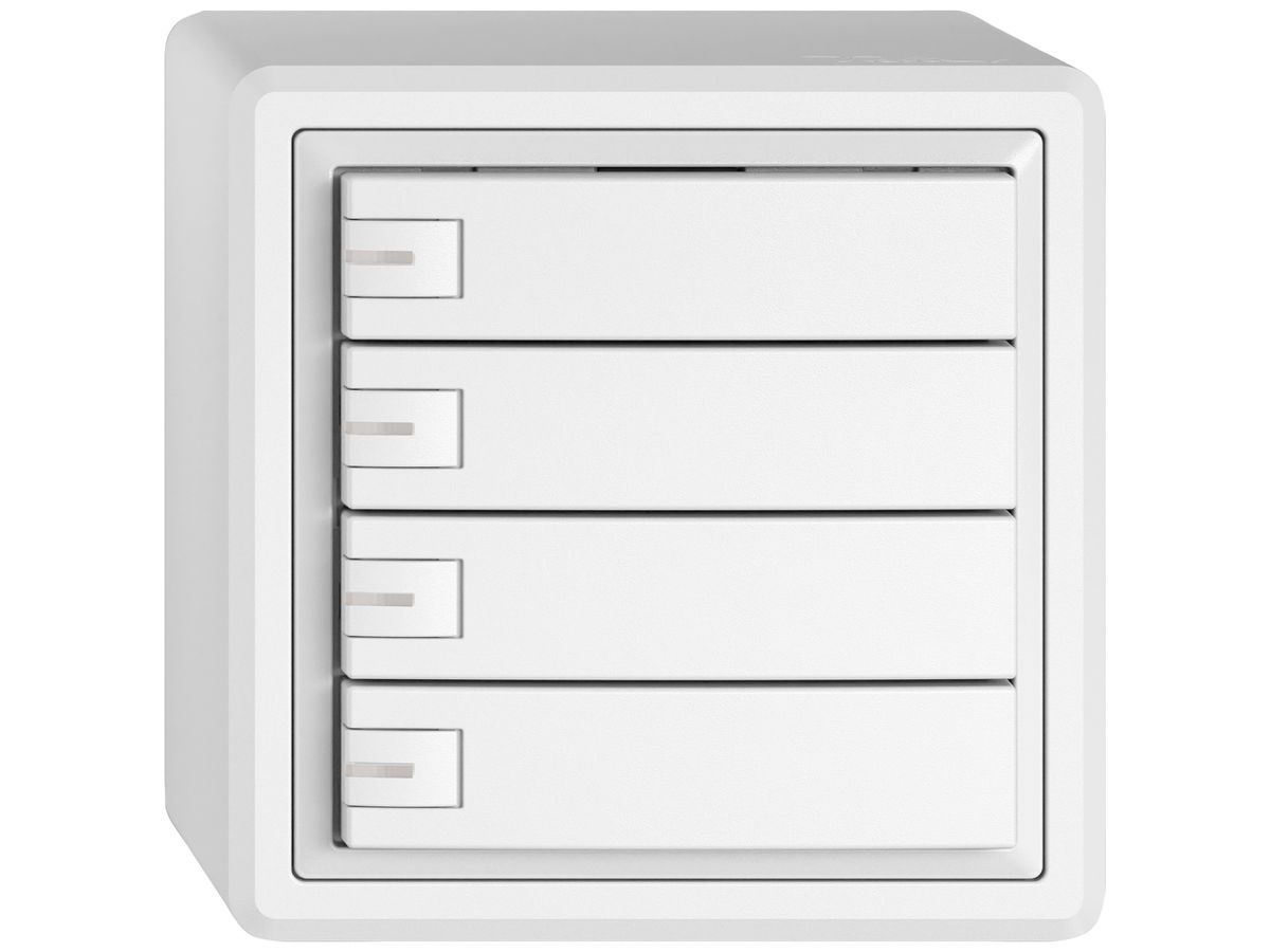 AP-KNX-Taster RGB EDIZIO.liv SNAPFIX® Temperaturfüh.RGB-LED 4×T 1-Tbed.ws