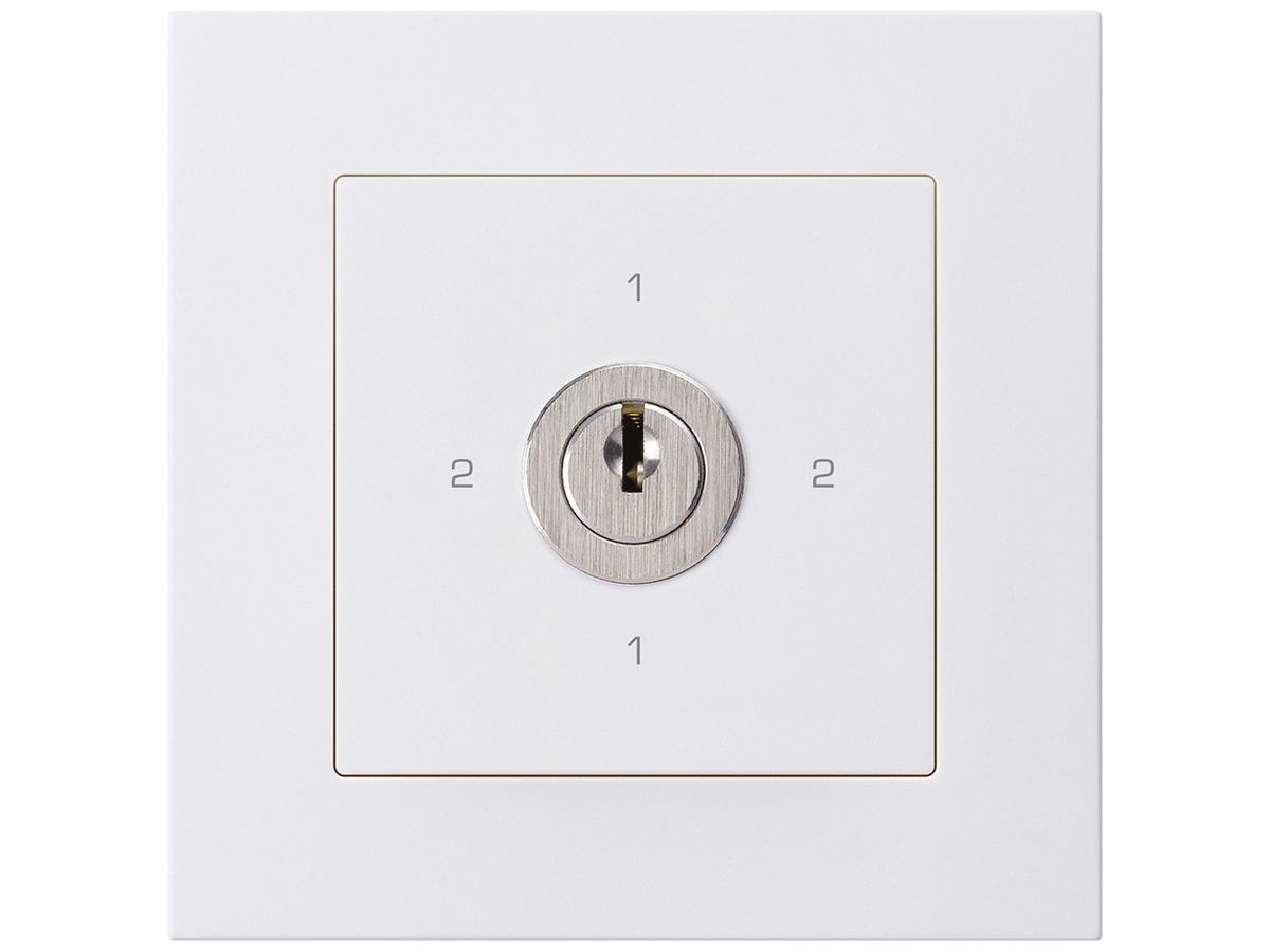 UP-Drehschalter kallysto.pro 3/1L weiss mit Schloss Kaba 8