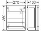 AP-Sammelschienengeh.5L 12 Ein heiten mit Türe, IP65, ENYSTAR