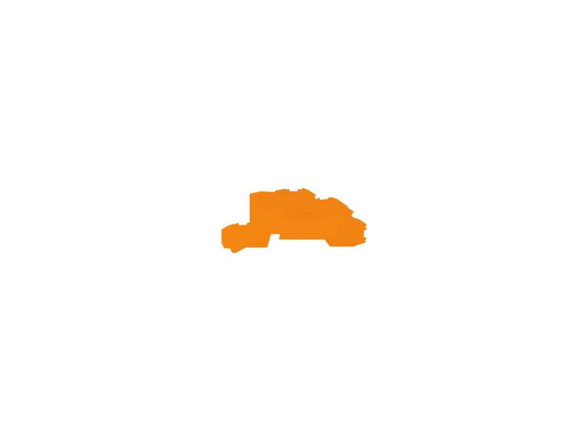 Abschluss/Zwischenplatte WAGO orange