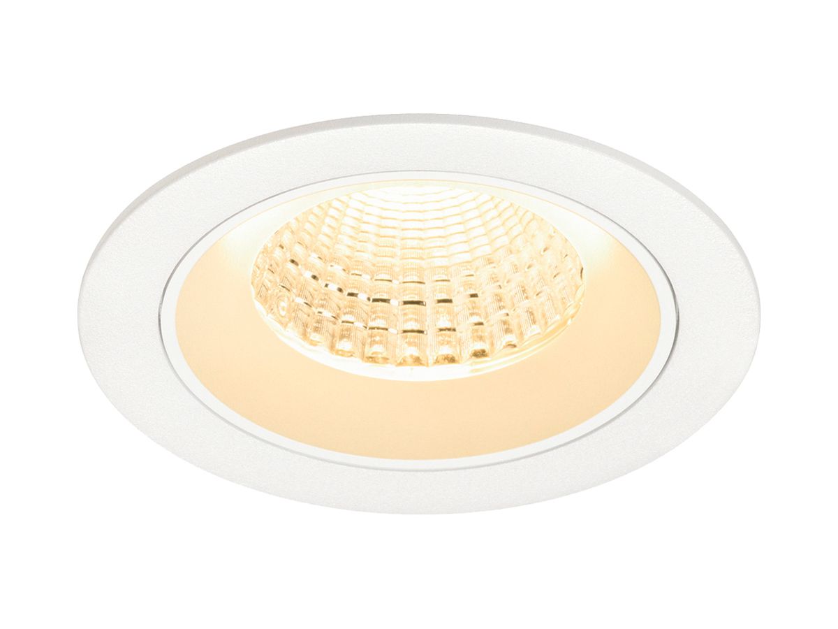 EB-LED-Deckenleuchte SLV NUMINOS M 12W 1800lm 3000K WB DALI DIM Ø105×68mm ws