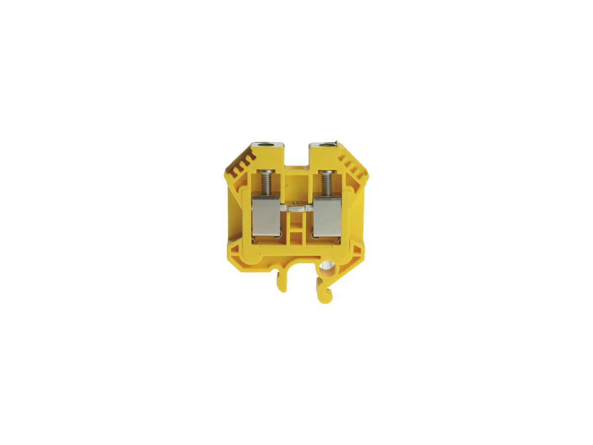 Durchgangs-Reihenklemme Woertz 4…10mm² 57A 1000V Schraub.2×1 G-Schiene gn/gb